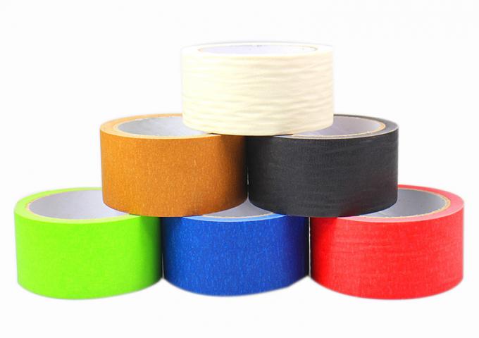 Multi Colored  Masking Tape Adhesive , Natural Rubber Tape 36mm X 55m