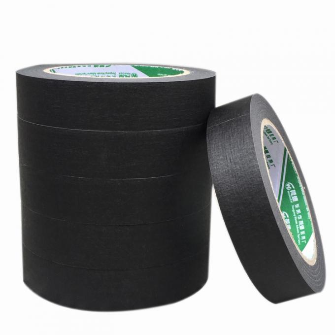 Low Stretch Black Colored Masking Tape waterproof For Painting / Decorative