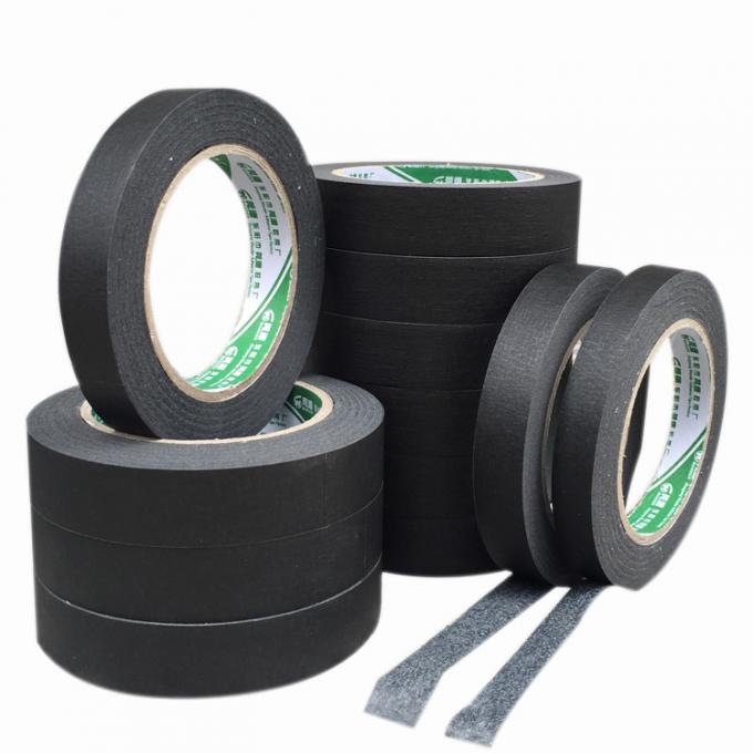 75mm x 33m Custom Black Colored Masking Tape For Industrial Utility