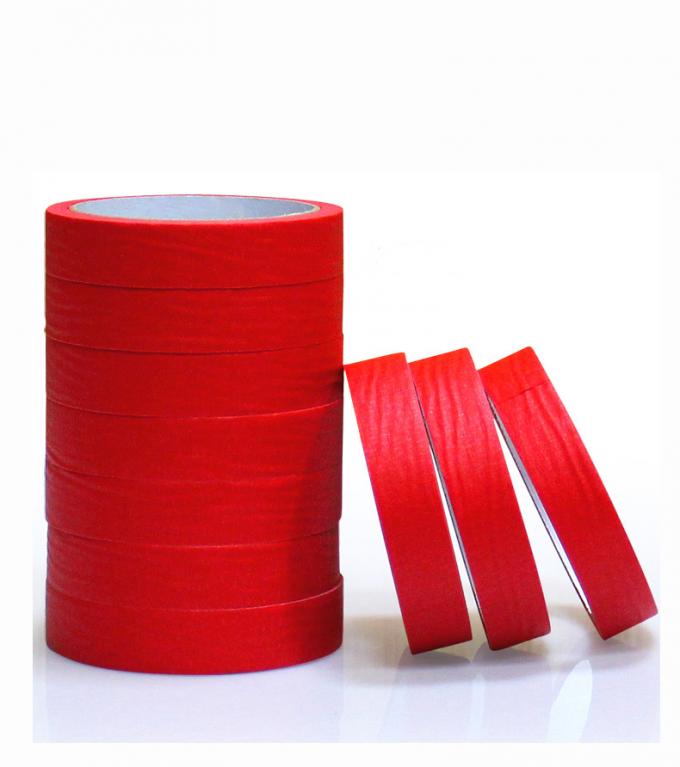 Quality product Red crepe paper Maksing Tape For Automotive painting decoration 75mm Width