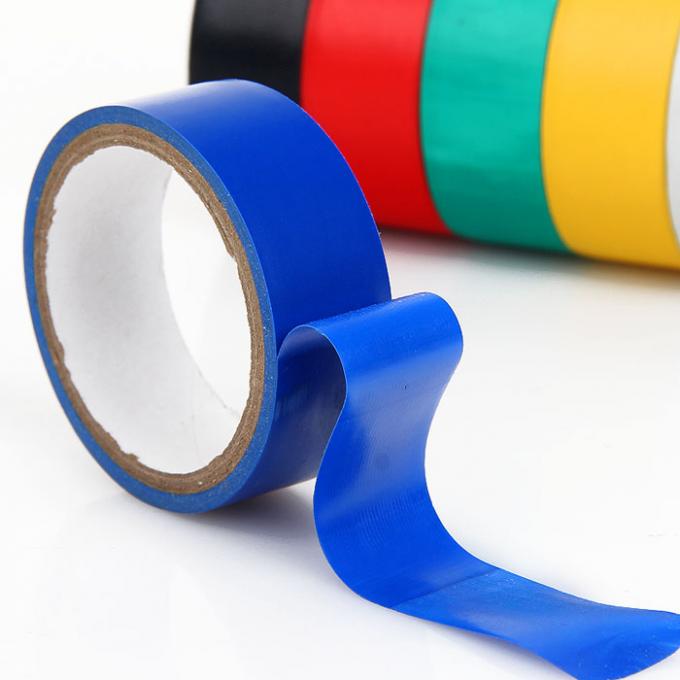 Blue PVC Waterproof Insulation Tape Electrical , High Voltage Electrical Tape Heat Resistant