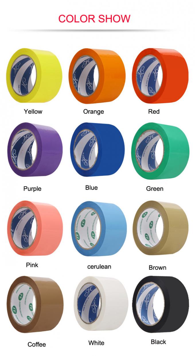 Acrylic BOPP Coloured Packaging Tape Water Resistant Reinforced 48mm X 60m