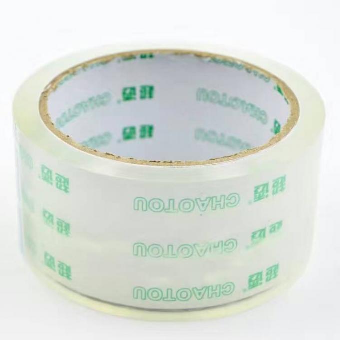 Crystal Clear Bopp Printed Parcel Tape , Quiet Packing Tape With Pressure Sensitive