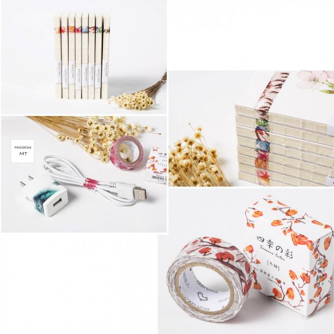 6 Pantone Color Printing Cute Masking Washi Paper Tape For Decoration / DIY Craft