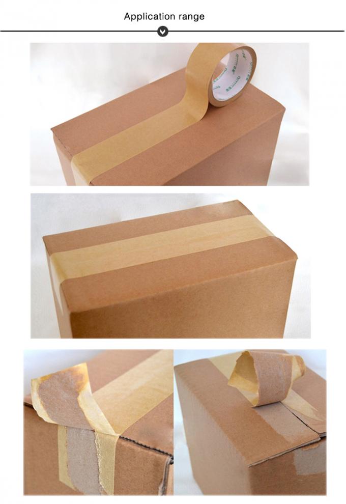 Water Release Gum reinforced kraft tape , printed kraft tape For Carton Packing