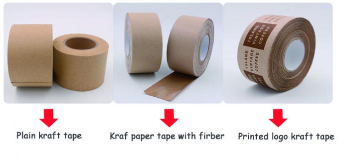 Fiberglass Reinforced Seal Packing Kraft Paper Tape For Bundling Box