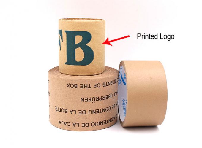 Custom Waterproof Fiber Reinforced Kraft Paper Tape For Box Making
