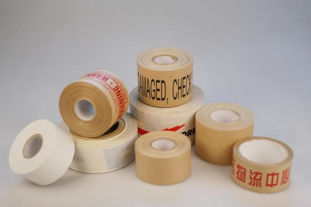 Antistatic 50mm 60mm Water Active Kraft Paper Tape With Reinforce Fiberglass