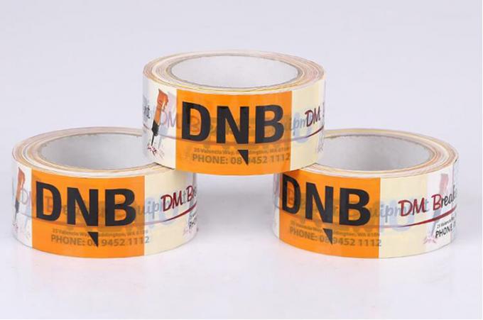 Professional Adhesive 50m / 100m Printed Packing Tape For Advertisement