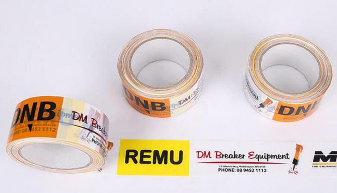 Personalized Red / Black / Yellow Bopp Adhesive Tape For Box Seal Packaging