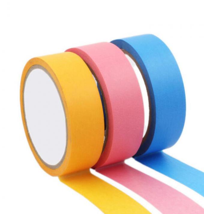 Rubber Adhesive Colored Masking Tape Low Tack Painters Tape For Spray Paint