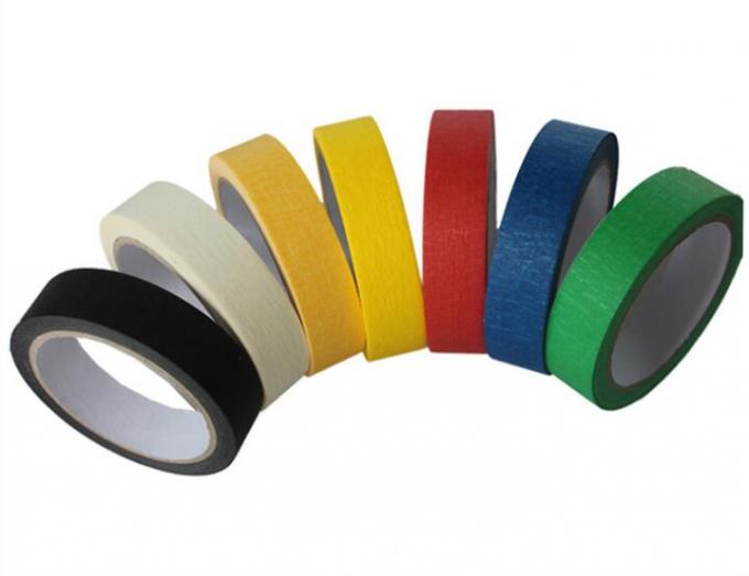 Colorful Silicone Adhesive Colored Masking Tape Low Tack Without Residue