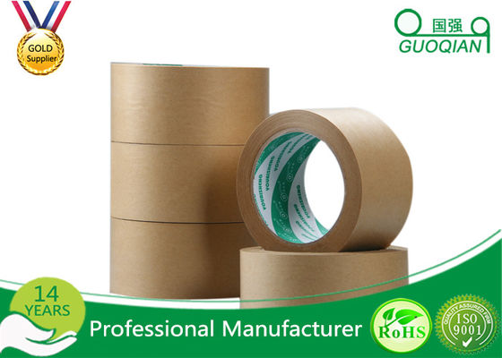 China Water Activated Custom Kraft Tape , Kraft Reinforced Tape Single / Double Side supplier