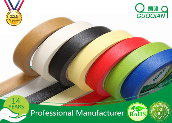 China Decorative Low Tack Masking Tape , Blue Painters Masking Tape Rubber Adhesive supplier