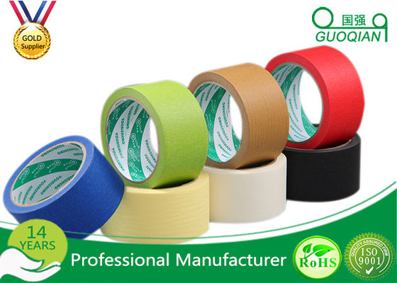 China Crepe Paper Colored Masking Tape With High Temperature Silicone supplier