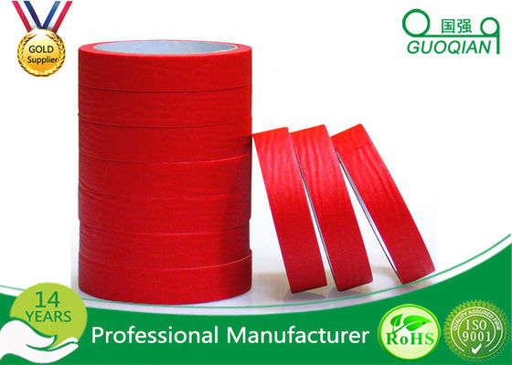 China Quality product Red crepe paper Maksing Tape For Automotive painting decoration 75mm Width supplier