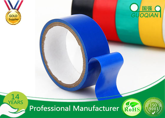 China Blue PVC Waterproof Insulation Tape Electrical , High Voltage Electrical Tape Heat Resistant supplier