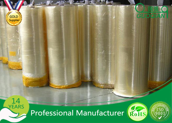 China Single Side Strong Adhesive Bopp Jumbo Roll Tape For Packing / Slitting supplier