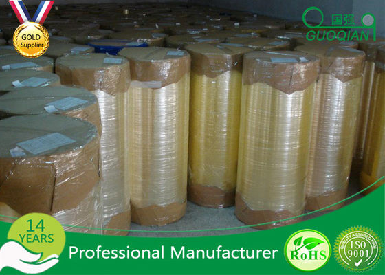 China White / Yellow Adhesive Bopp Tape Jumbo Roll For Industrial Carton Bundling supplier