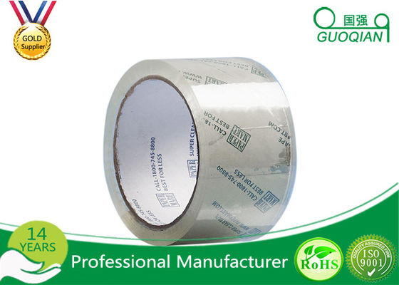 China 48MM X 66M OPP Crystal Clear Tape Low Noise Acrylic Adhesive For Carton Sealing supplier