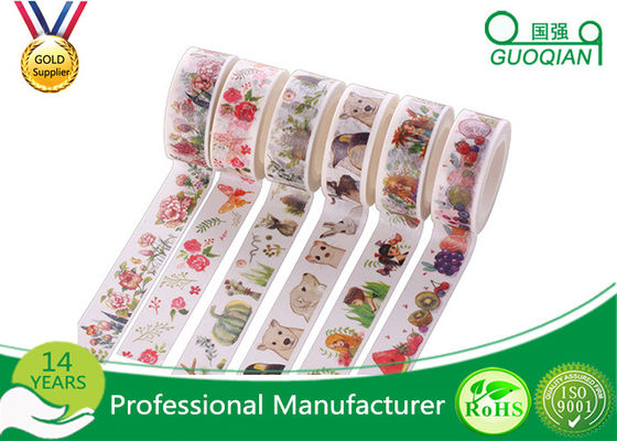 China Creative Color Japanese Washi Masking Tape For Arts / Crafts DIY Decorative supplier