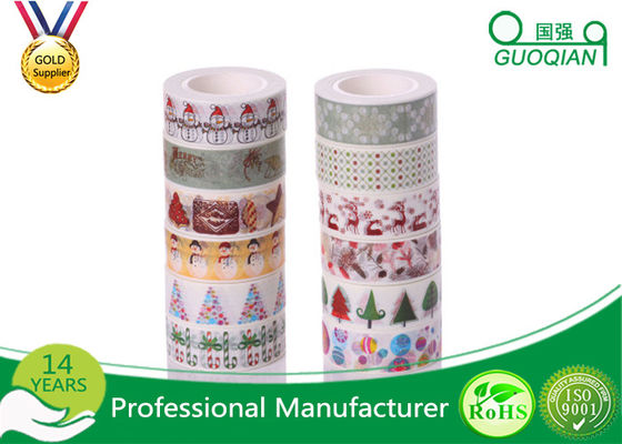 China Decorative Japanese Washi Masking Tape 0.59 Inch X 7.6 Yards Christmas Washi Tape supplier