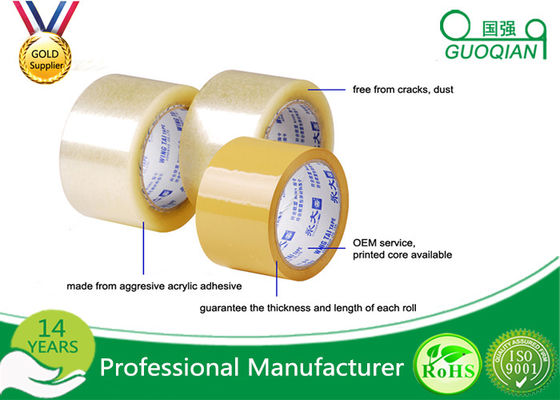 China Clear Transparent High Tack Adhesive BOPP Packing Tape 48mm X 50m supplier