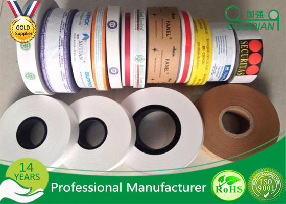 China Printed LOGO Eco - Friendly Non Adhesive Kraft Reinforced Tape Water Activated supplier