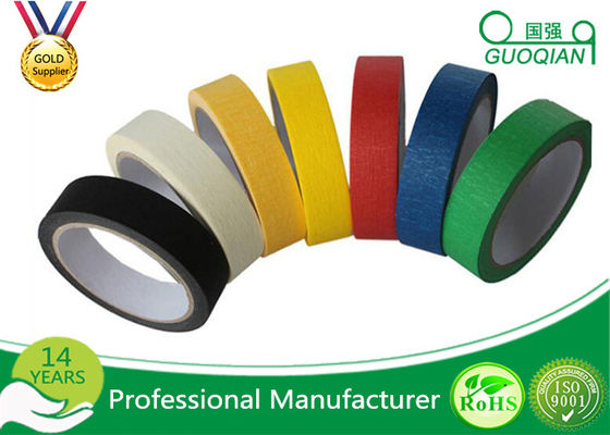 China Colorful Silicone Adhesive Colored Masking Tape Low Tack Without Residue supplier