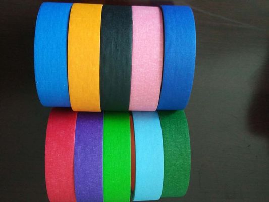 China Crepe Paper Colored high quality Masking Tape Automotive Decorative Masking Tape supplier