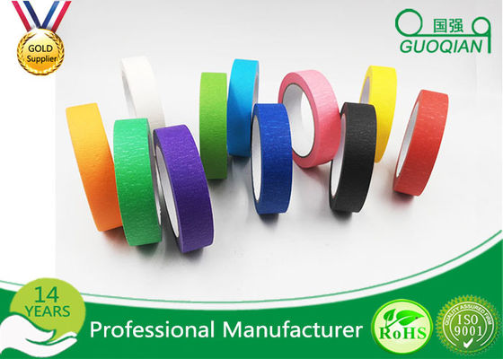 China Waterproof Colored Masking Tape Yellow Color No Residual Paper Masking Tape supplier
