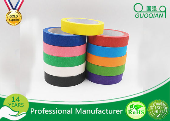 China 1&quot; x 60 Yards Crepe Paper Colored Masking Tape Set For Walls , Scrapbook supplier