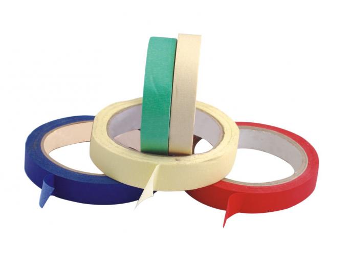 Decorative Low Tack Masking Tape , Blue Painters Masking Tape Rubber Adhesive