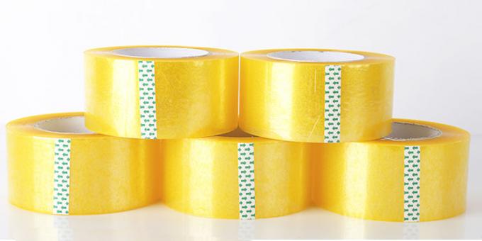 Clear Self Adhesive Solvent Based Acrylic Booo Tape , Stoch Tape Long Term Adhesion