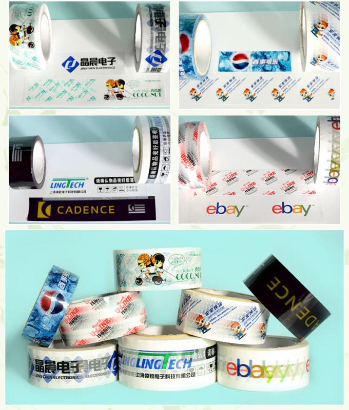 Customized Printed Packing Tape Double Colour Logo Printed Bopp Tape For Box Sealing