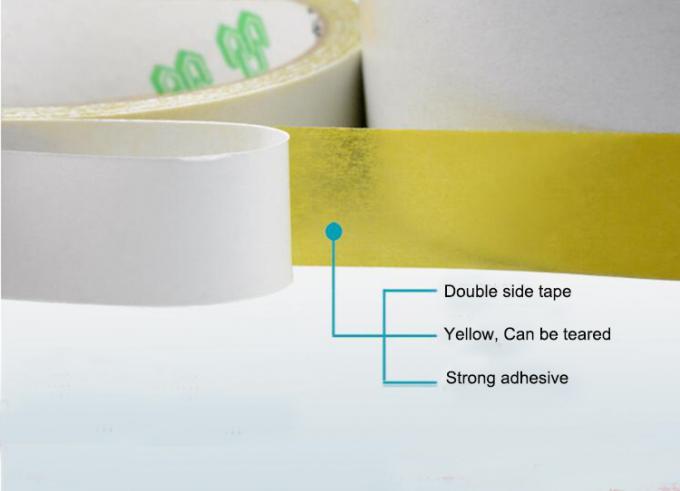 Yellow Tissue Cotton Paper Industrial Strength Double Sided Tape Roll