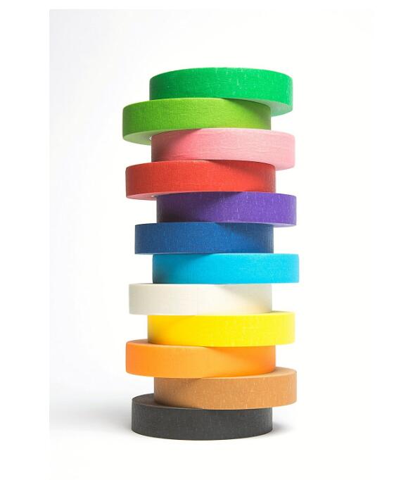 High flexibility Rainbow Coloured Masking Tape For Painting , Easy To Remove