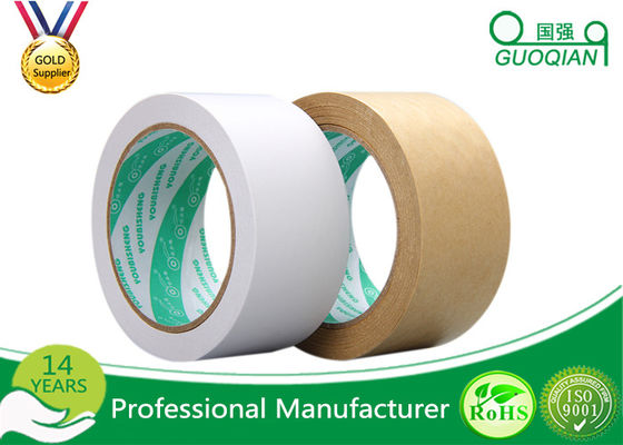 China Reinforced White / Brown Kraft Tape , Custom Adhesive Printed Kraft Tape 1-60mic Thickness supplier