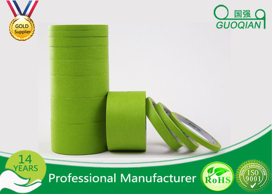 China High Temperature Green Masking Tape 1 Inch Textured Material No Glue Residue supplier