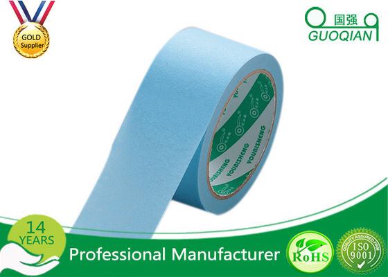 China  Adhesive Waterproof Colored Bule Masking Tapes Auto Painting Paper Masking Tape supplier