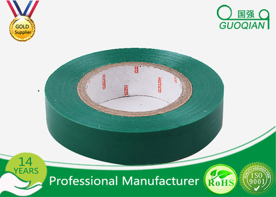 China Yellow / Green PVC Electrical Tape Heat Resistant For Cable Harnessing supplier