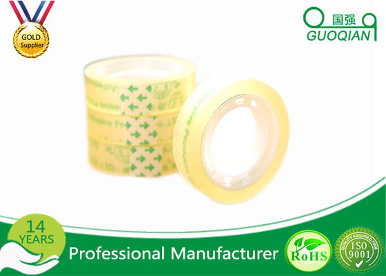 China Smooth Clear Color Code Tape , Water Based Transparent Bopp Tape Pressure Sensitive supplier