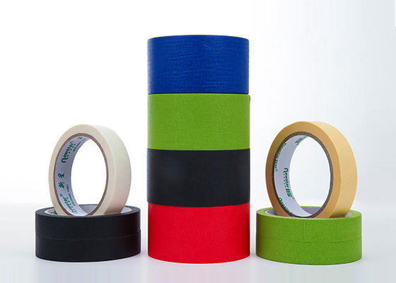 China Rubber Glue Masking Colored Masking Tape Colorful General Purpose 19mm x 35 Meter Crepe supplier