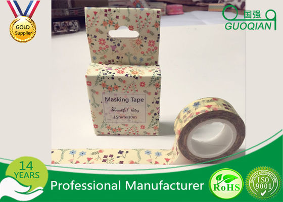 China DIY Japanese Washi Masking Tape 1.5cm X 10m For Wall Decorative And Gift Box supplier