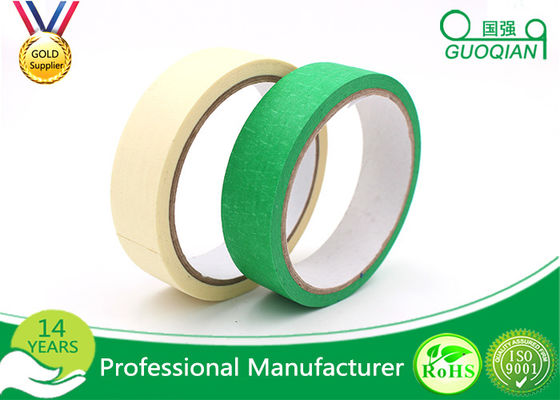 China Rubber Glue Crepe Paper Colored Masking Tape For Car Painting 1.2-4.5cm supplier