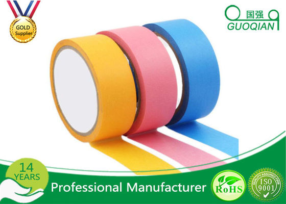 China Rubber Adhesive Colored Masking Tape Low Tack Painters Tape For Spray Paint supplier