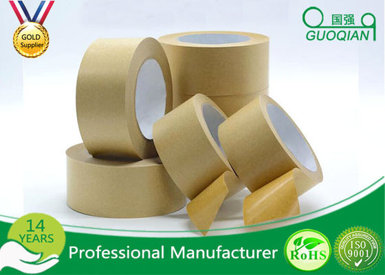 China Water Activated Reinforced Kraft Paper Gum Tape Printed Logo Kraft Packaging Tape supplier