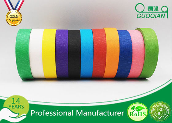 China Crepe Paper Colored Duck Masking Tape For Painting Water Resistant supplier