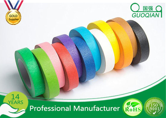 China High flexibility Rainbow Coloured Masking Tape For Painting , Easy To Remove supplier