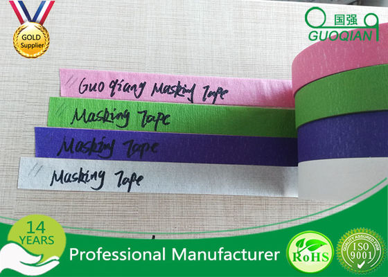 China Colored Crepe Paper without Residue Rubber Masking Tape 30m 48m Length supplier